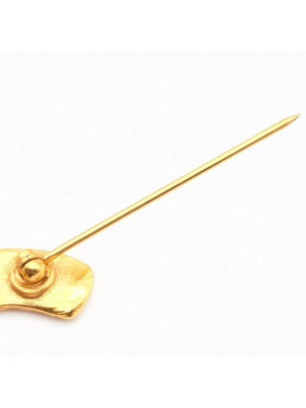 Chanel Brooch CC Logo Mesh Braided Pattern Gold 29 Vintage